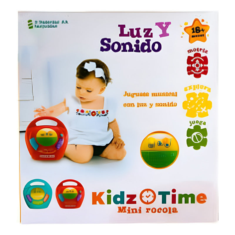 Mini Rocola Kidz Time Con Luces Y Sonidos Original Rojo