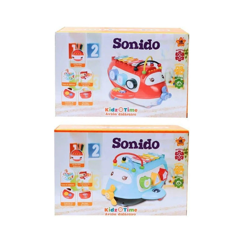 Juguete De Bebe Avion Didactico Sonido Con Xilofono