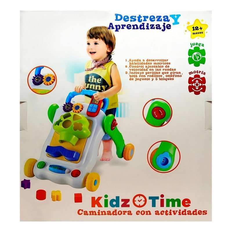 Andadera Caminadora Con Actividades Kidz Time, Destreza Color Multicolor